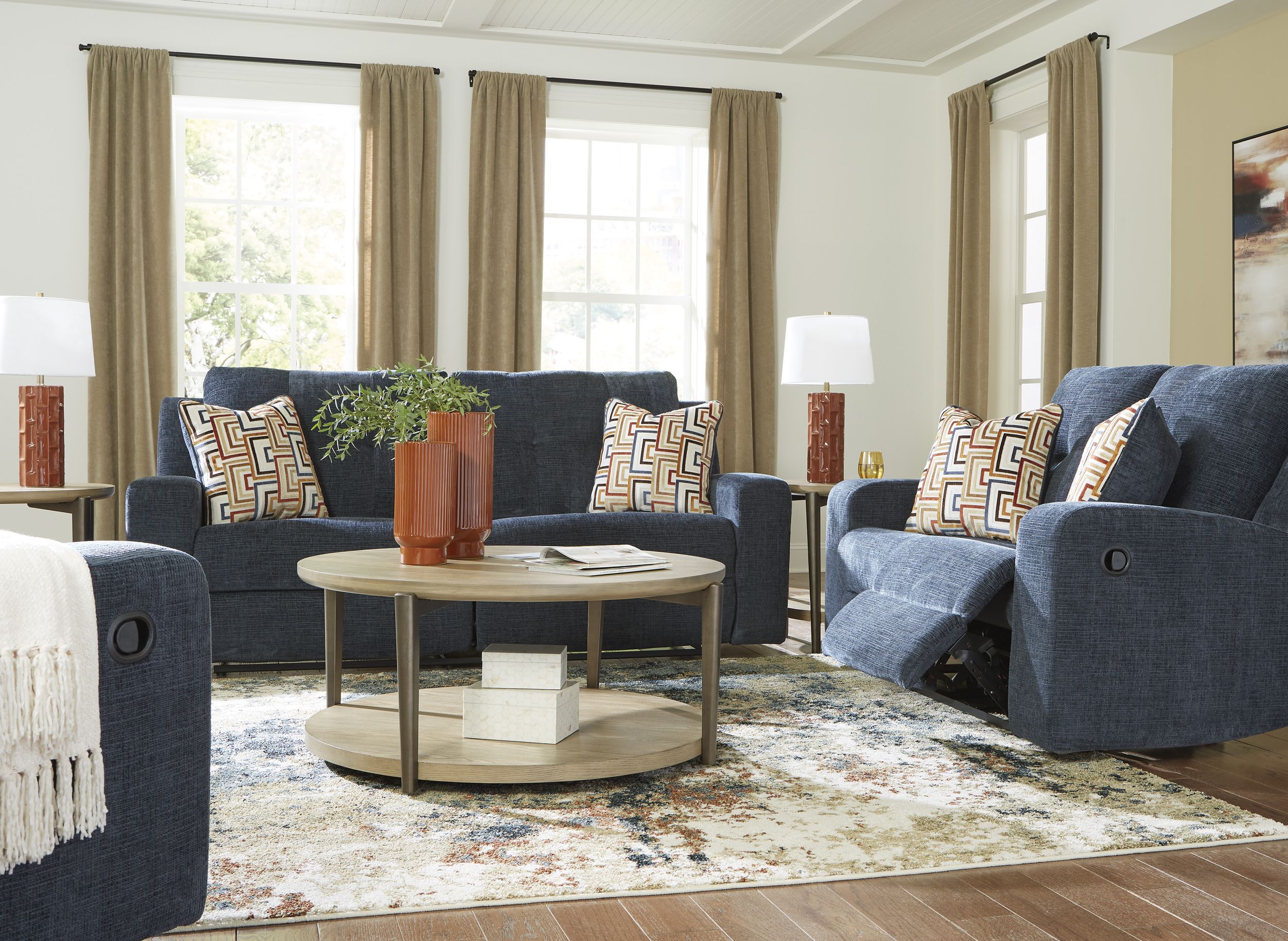 Danum Reclining Loveseat and Sofa Living Room Set 