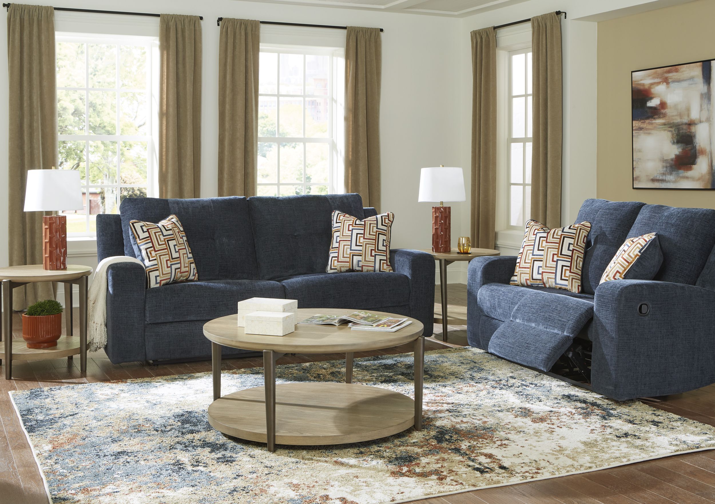 Danum Ink Reclining Living Room Set By Ashley Signature