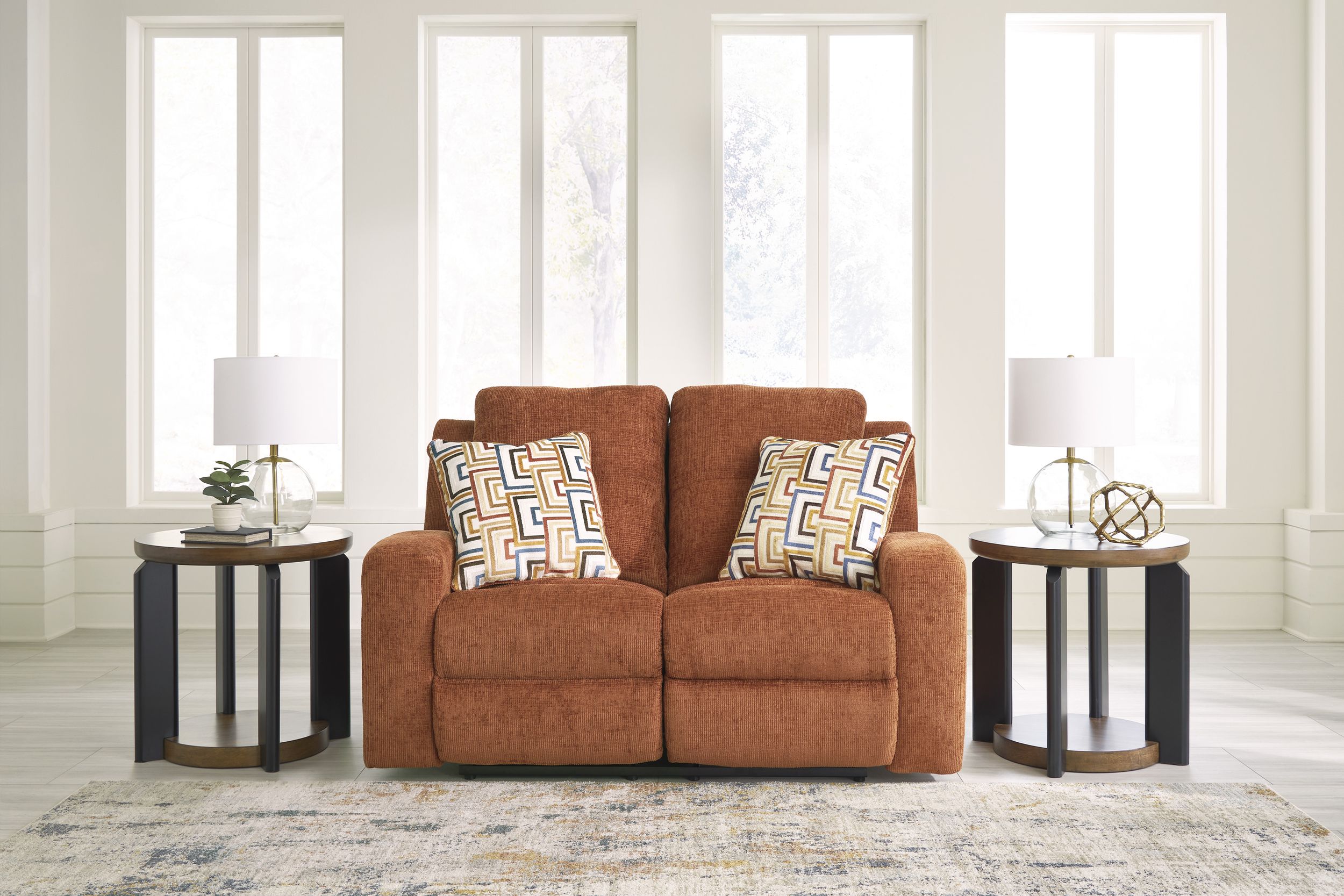 Danum Polyester Reclining Living Room Set
