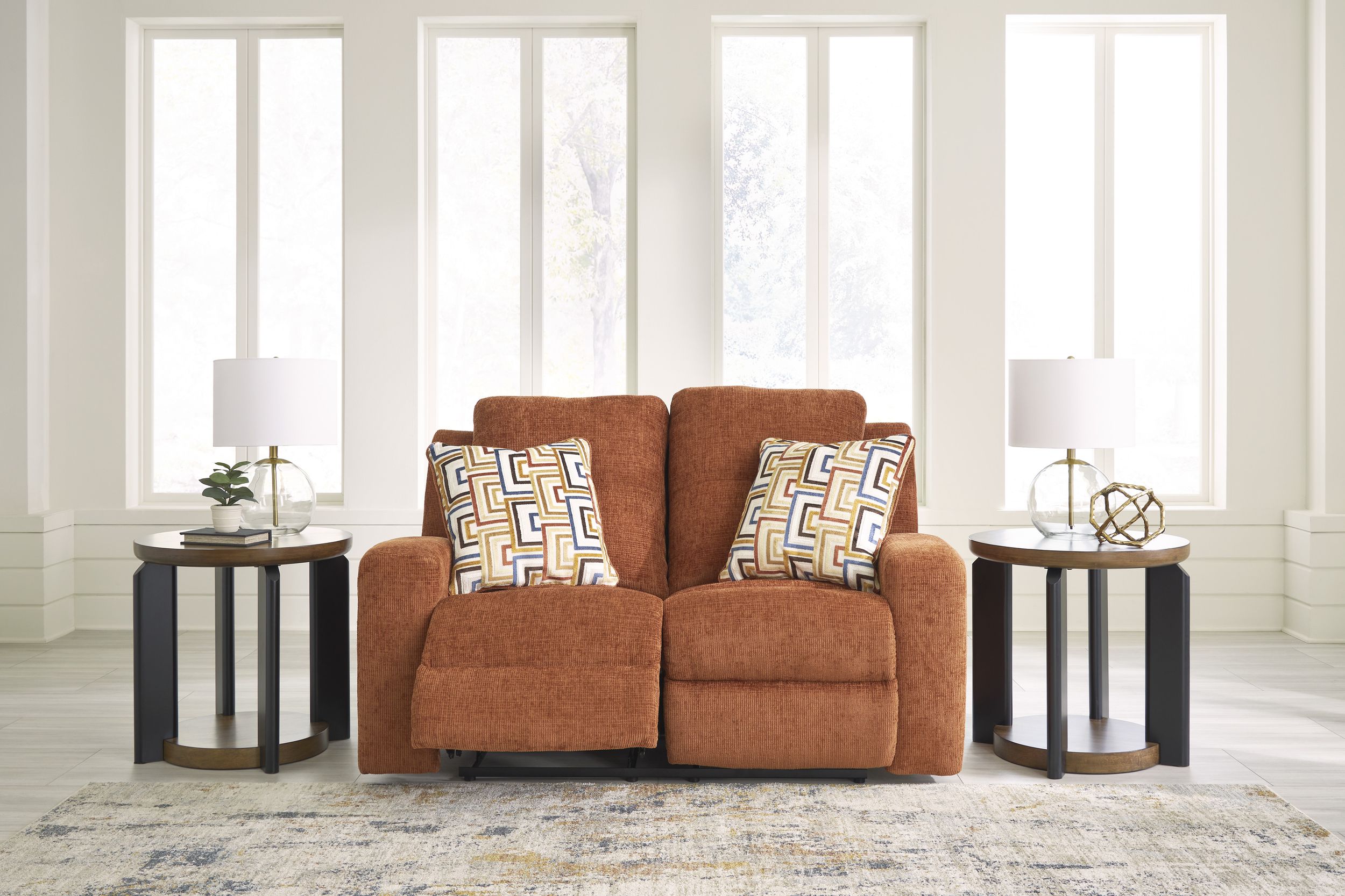 Danum Polyester Reclining Living Room Set