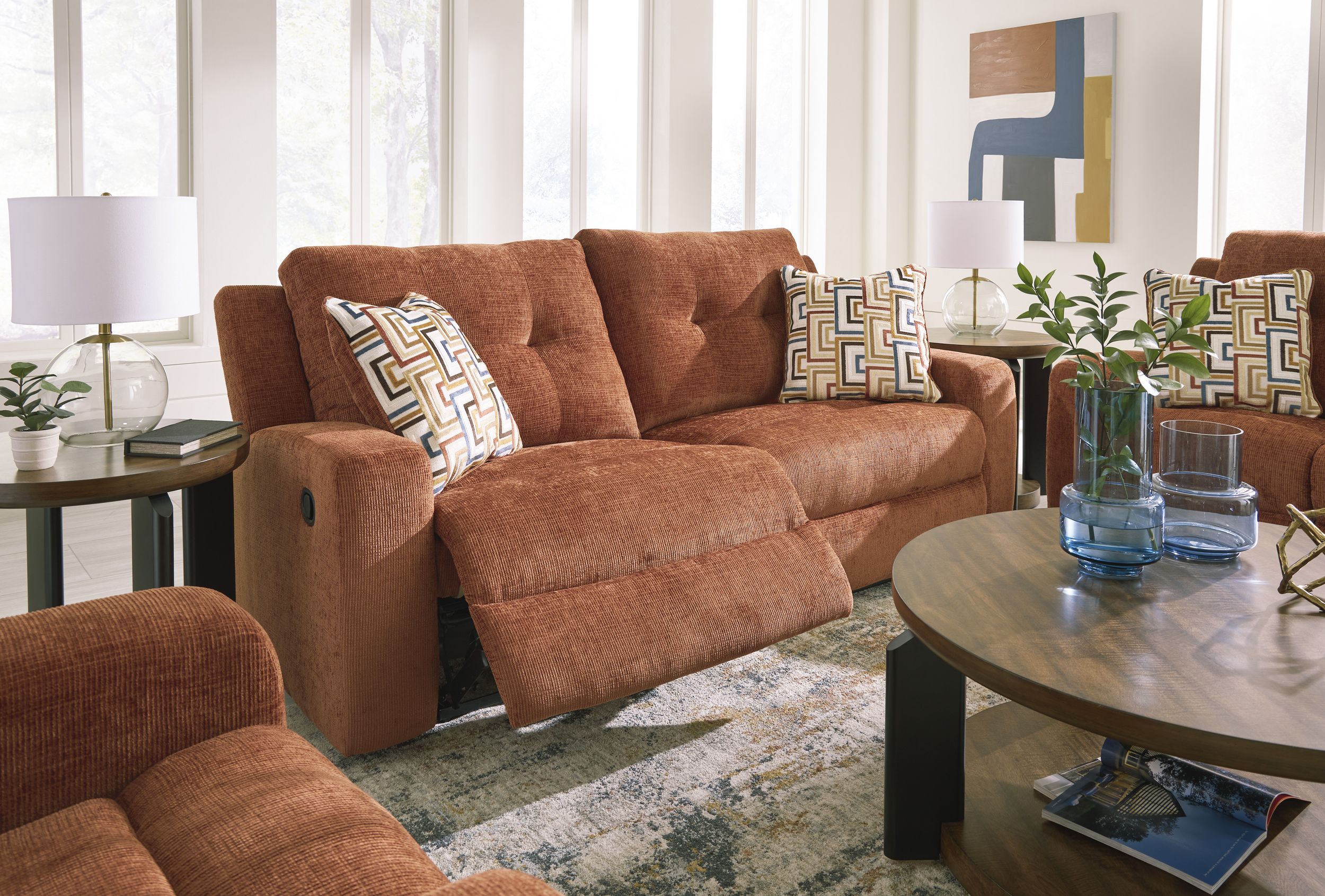 Danum Polyester Reclining Sofa