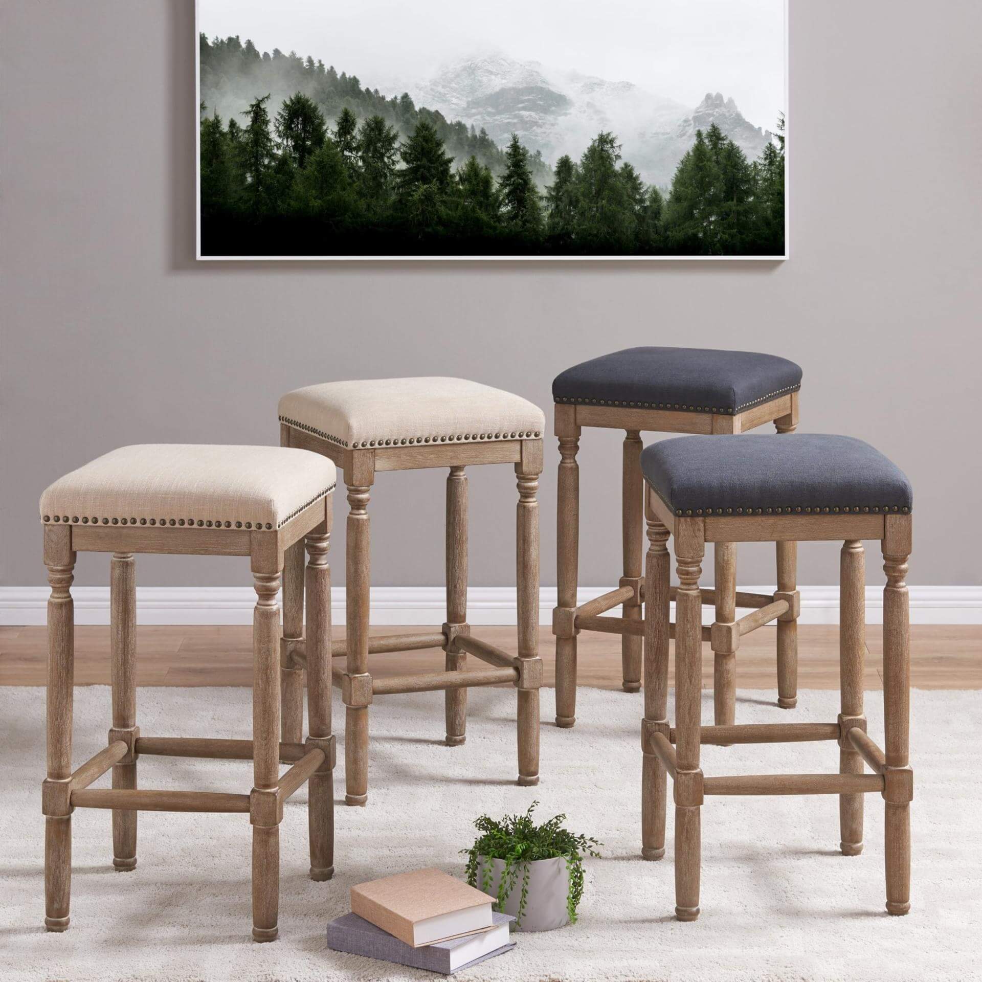 Ernie KD Fabric Counter Stool