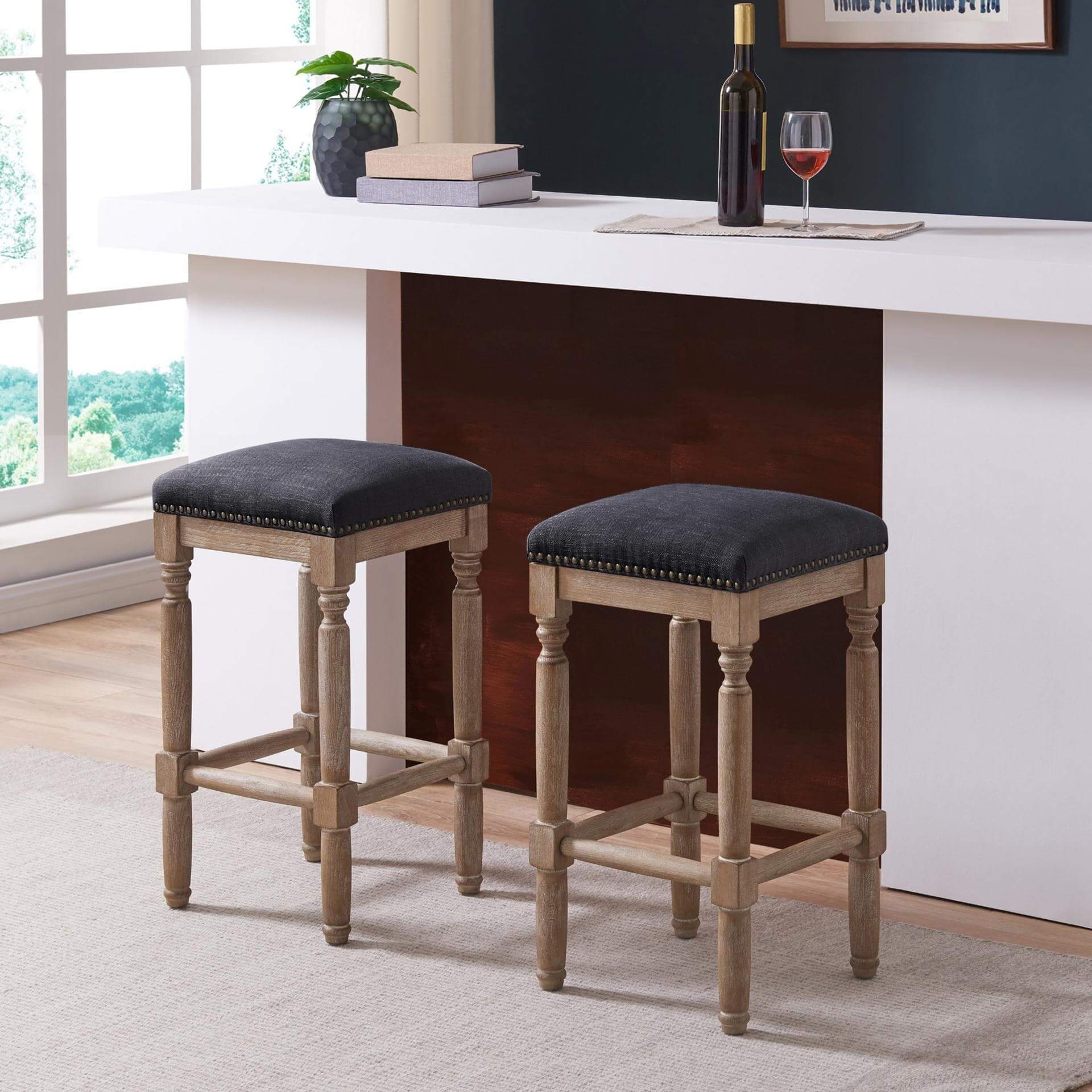 Ernie KD Fabric Counter Stool