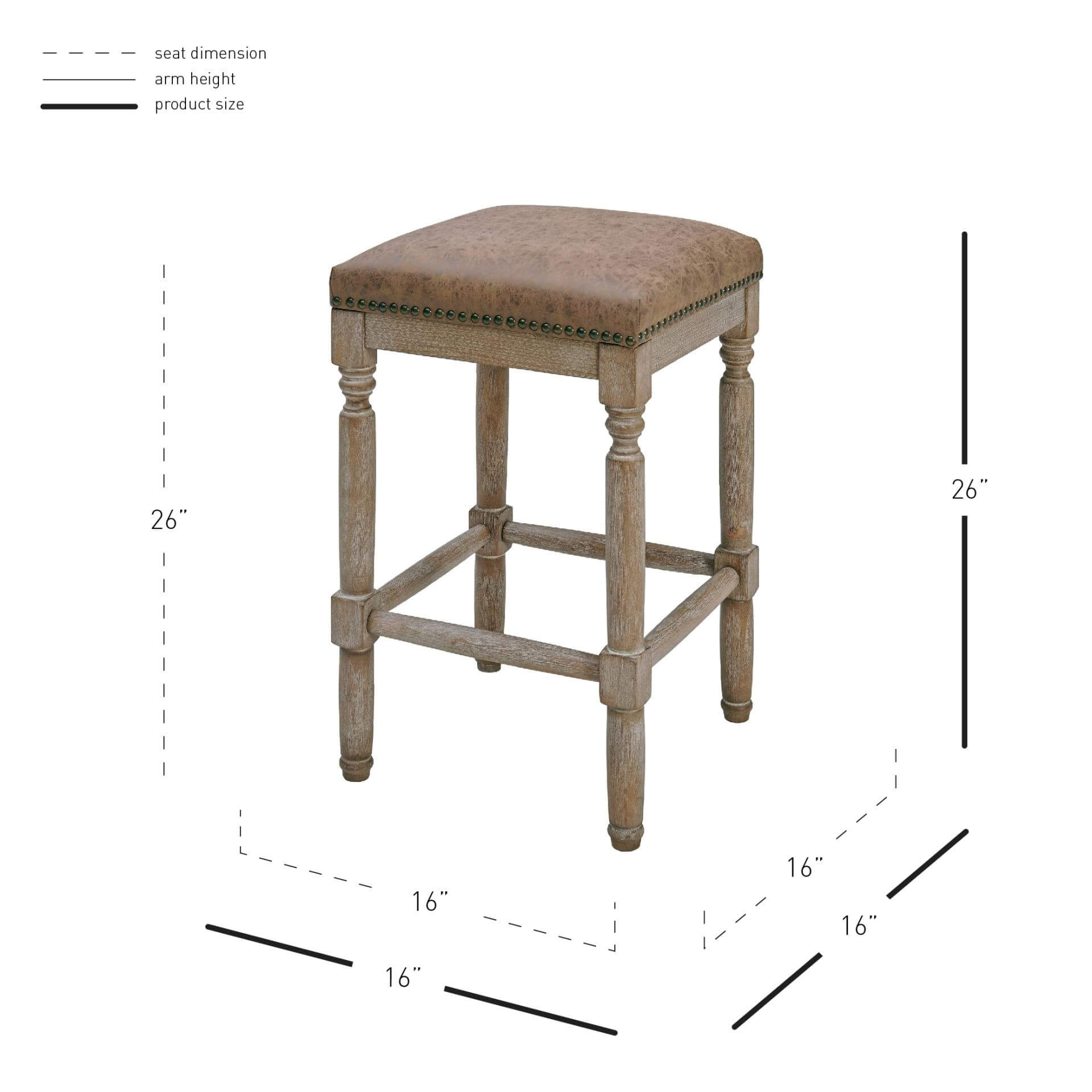 Ernie KD PU Counter Stool