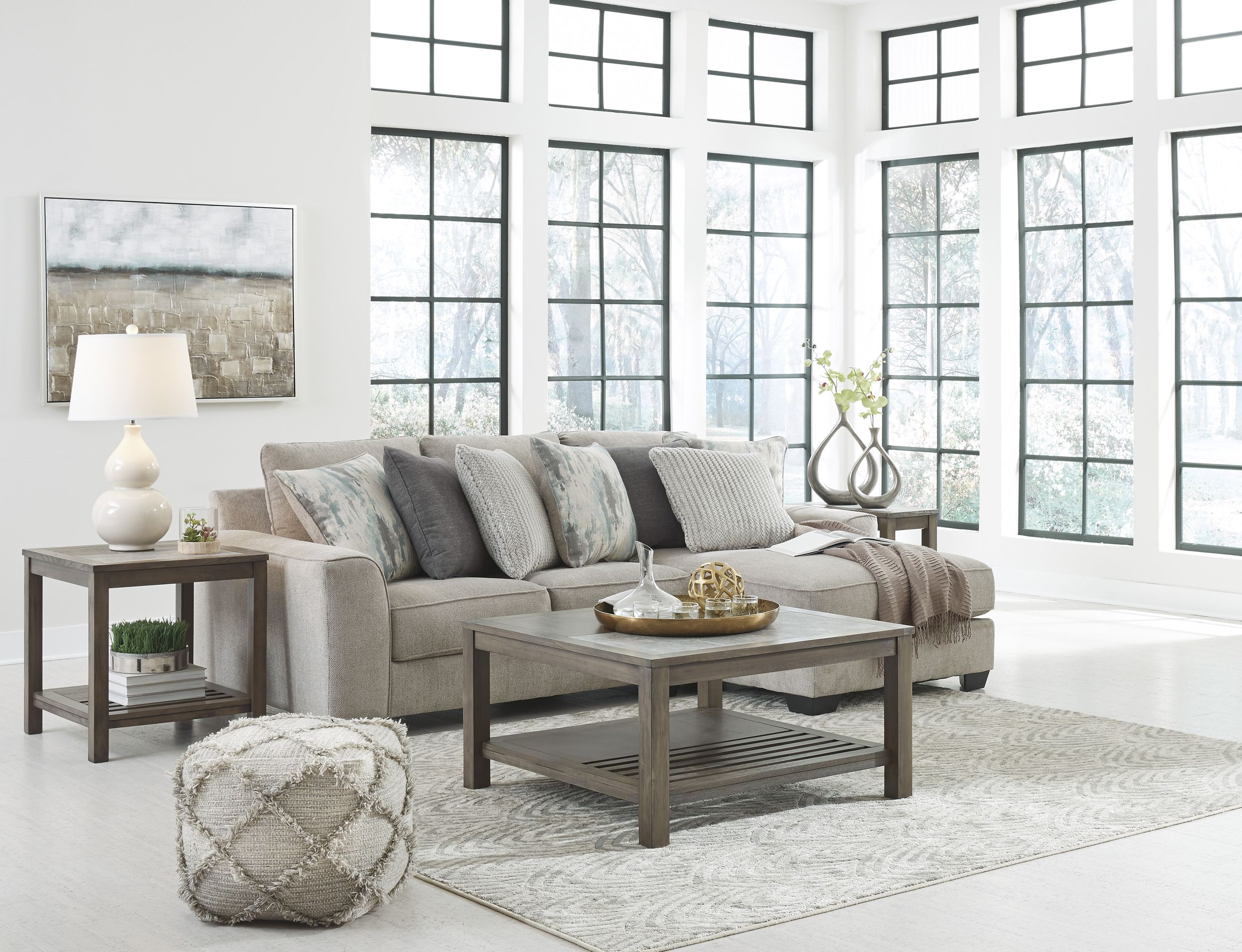 Ardsley 2-Piece Polyester Sectional Sofa w/Right Hand Chaise Facing