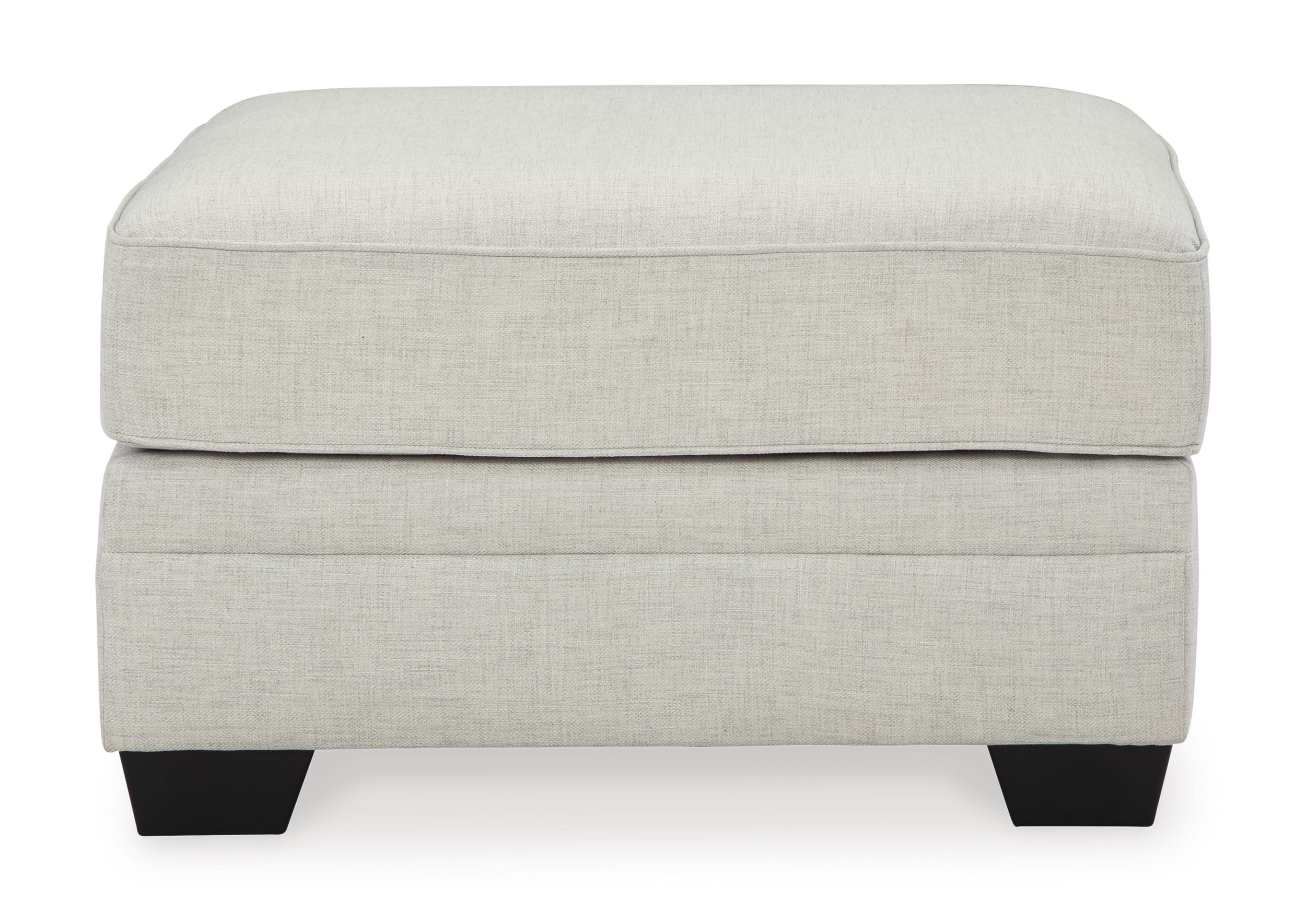 Huntsworth Polyester Oversized Accent Dove Gray Ottoman