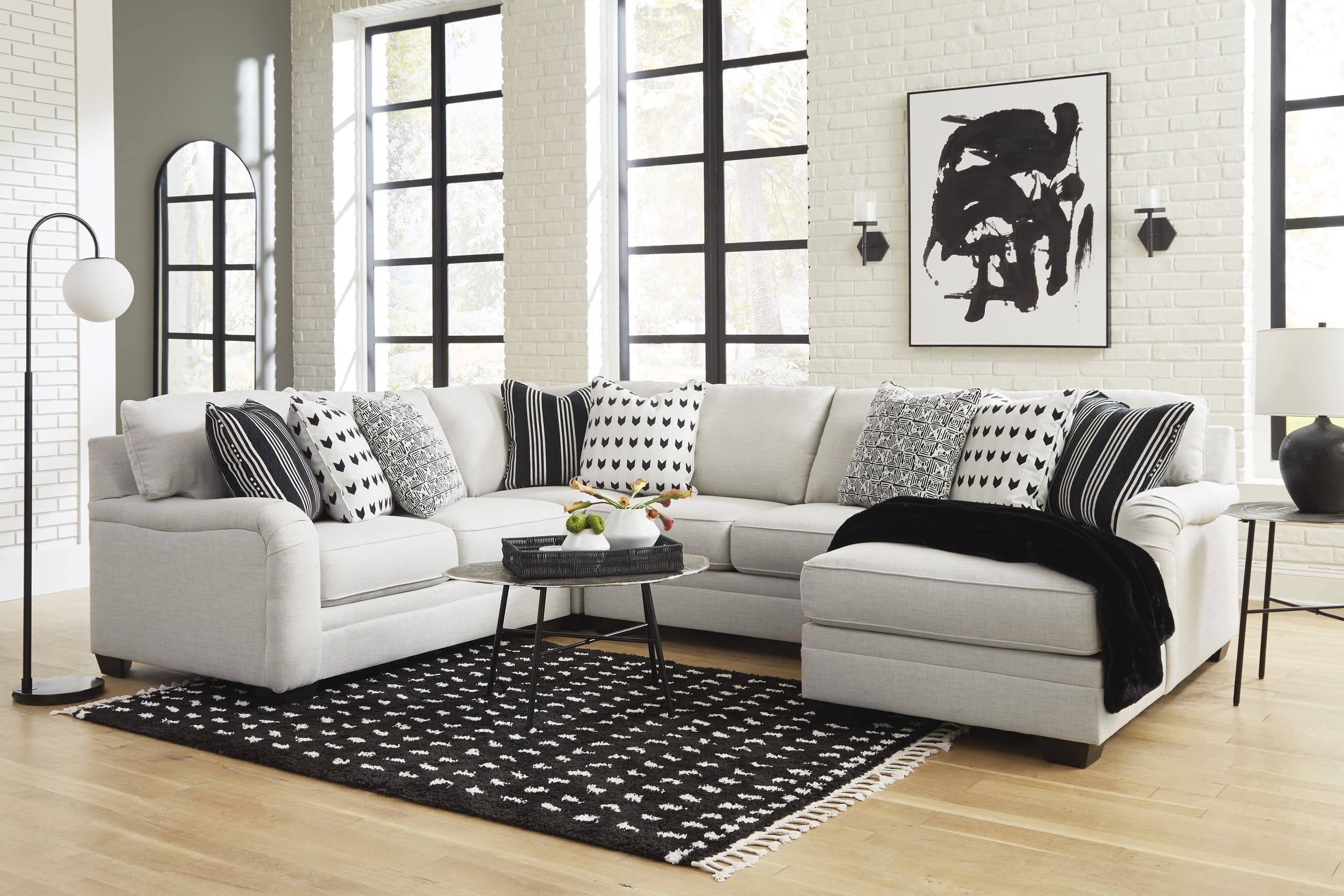 Gray 4-Piece RAF Chaise Sectional