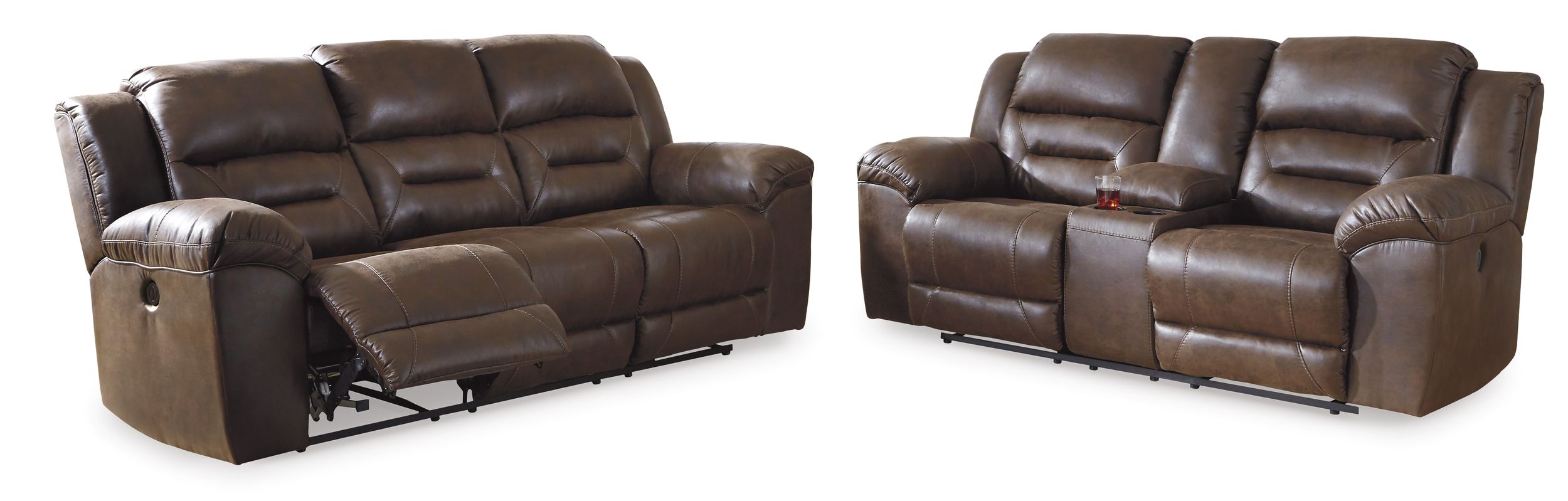 Stoneland Faux Leather Power Reclining Living Room Set