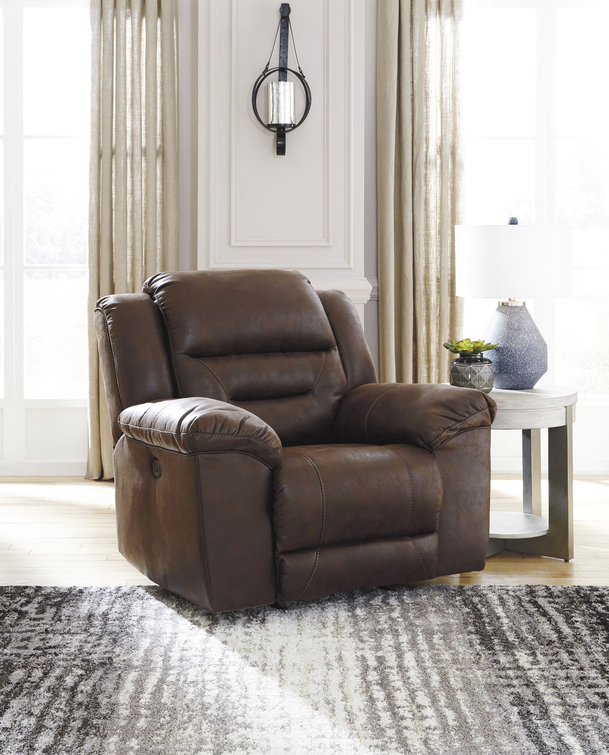 Stoneland Faux Leather Power Reclining Living Room Set