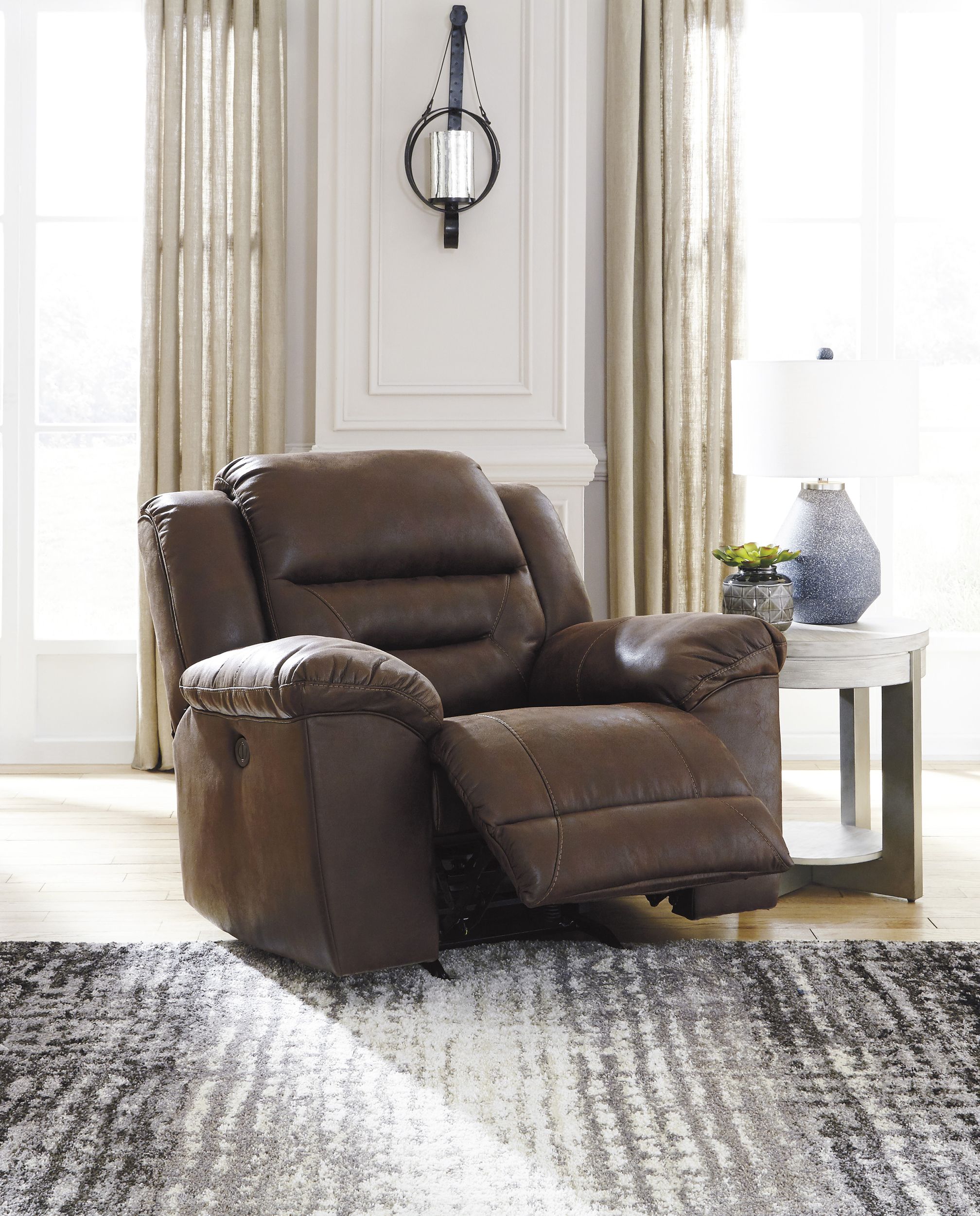Stoneland Faux Leather Power Reclining Living Room Set