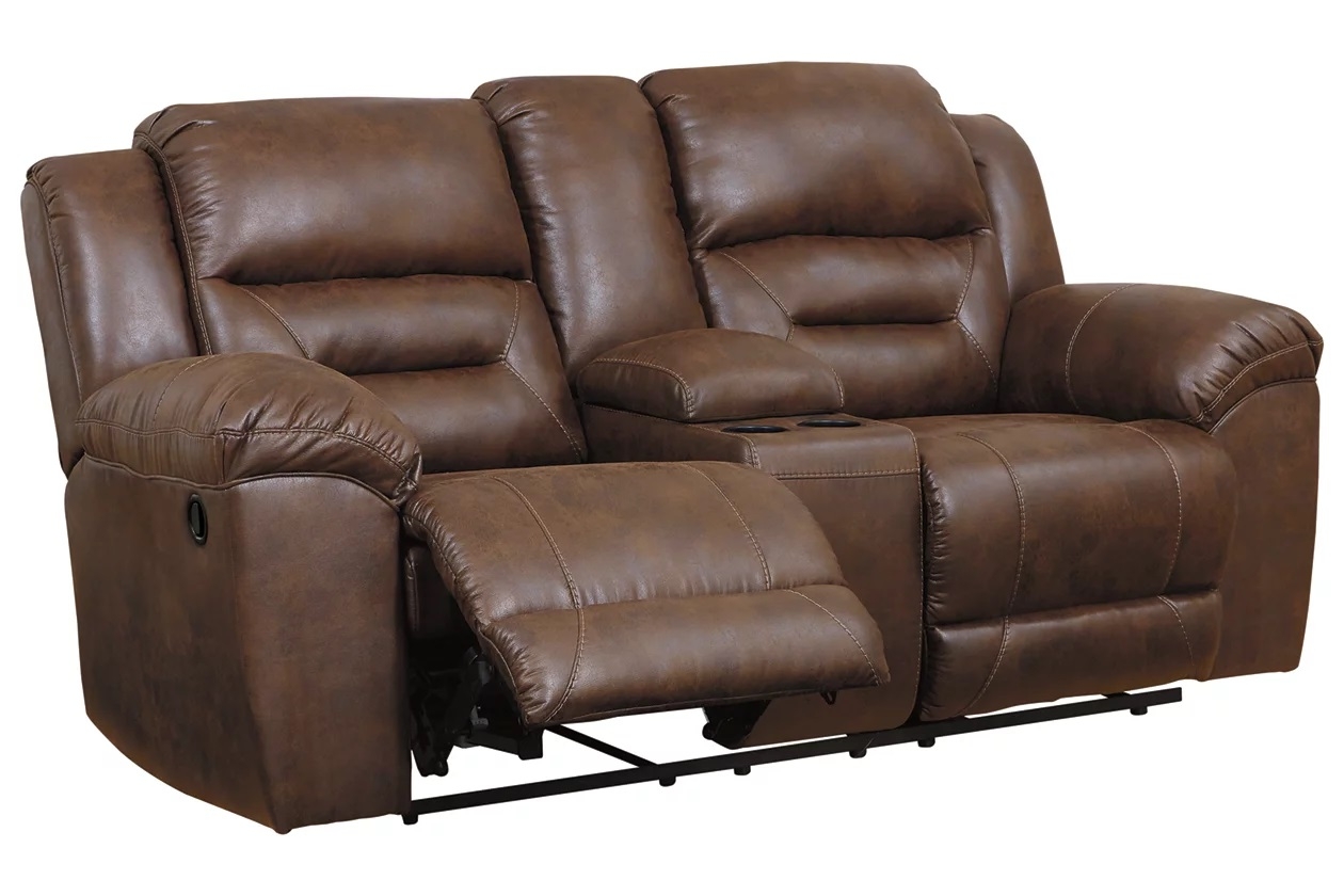Stoneland Faux Leather Manual Reclining Living Room Set