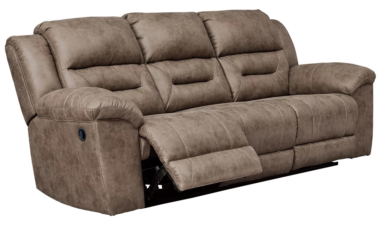 Stoneland Faux Leather Manual Reclining Living Room Set