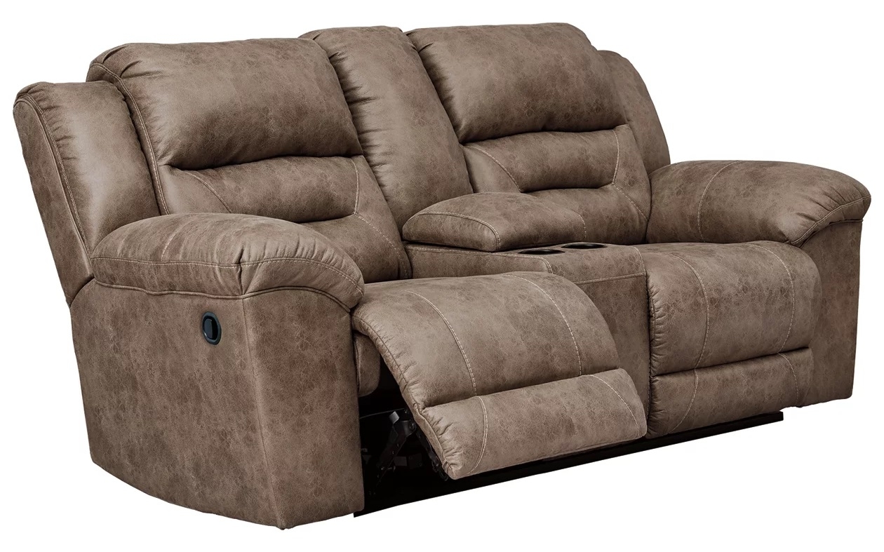 Stoneland Faux Leather Manual Reclining Living Room Set
