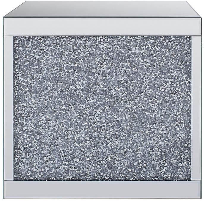 Noralie 81477 Mirrored/Faux Diamonds End Table