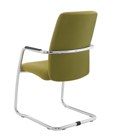 Gama Visitor Armchair, Upholstered Seat & High Back, Cantilever Frame