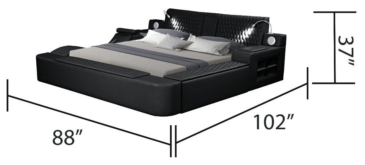 Zoya Fabric Upholstered Queen Size Bed