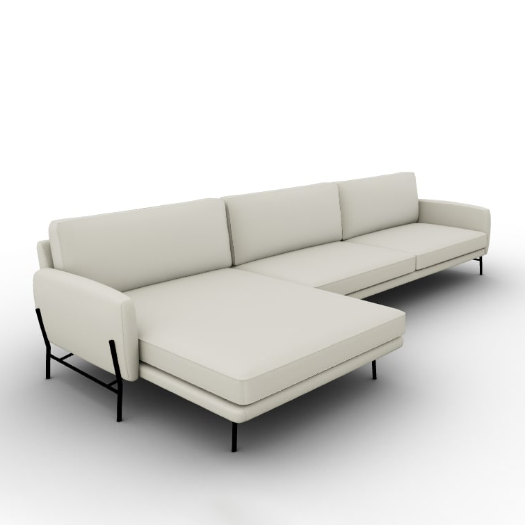Le Marais Fabric Sofa w/Left Hand Chaise Facing