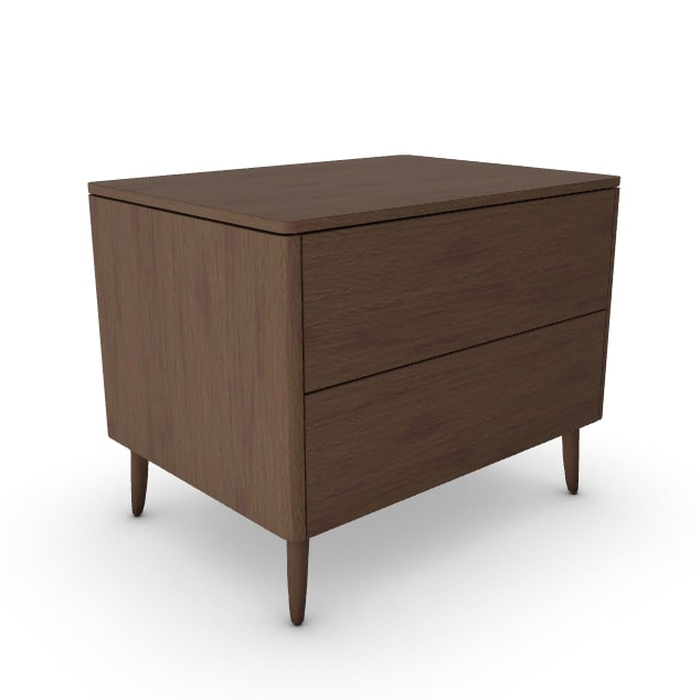 Boston Wood Nightstand w/2 Drawers