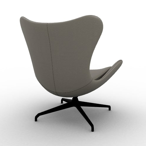Lazy Fabric/Metal Customizable Upholstered Swivel Lounge Armchair