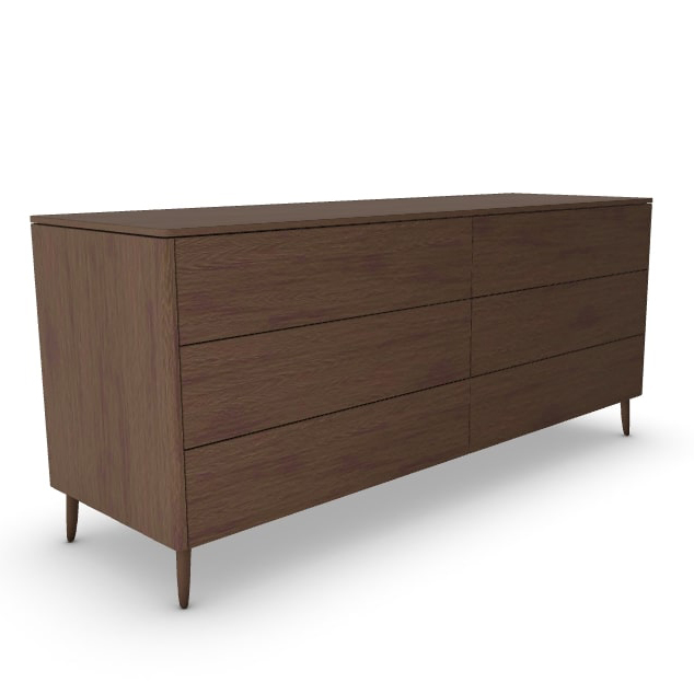 Boston Wood Dresser w/6 Drawers