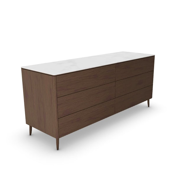 Boston Ceramic/Wood 6-Drawer Dresser