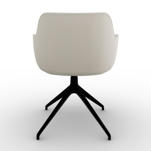 Cocoon Fabric/Metal 360° Swivel Customizable Padded Plush Seat Dining Armchair