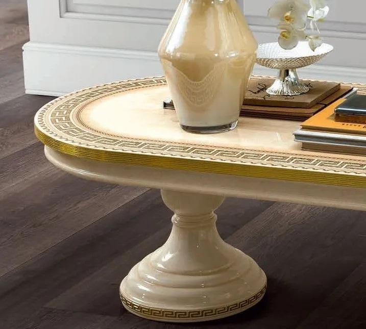 Aida Wood Oval Coffee Table