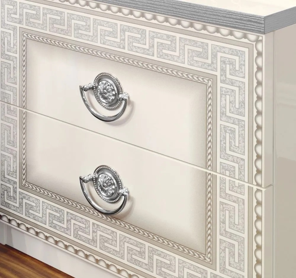 Aida Wood Veneer Nightstand w/2 Drawers