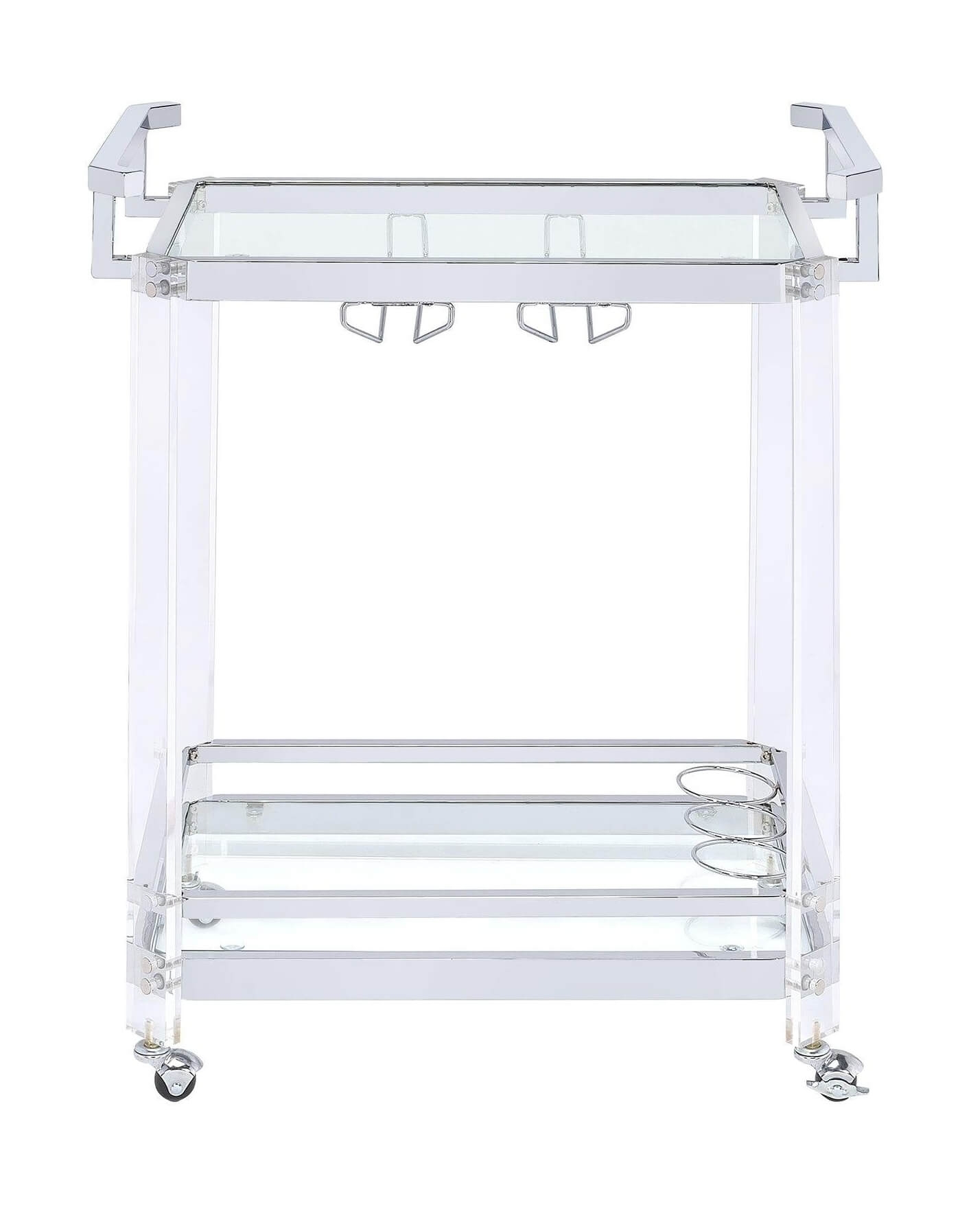 Jefferson 2-tier Glass Serving Cart
