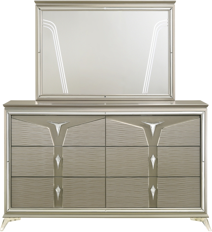 Samantha 6-Drawer Wood Veneer Dresser