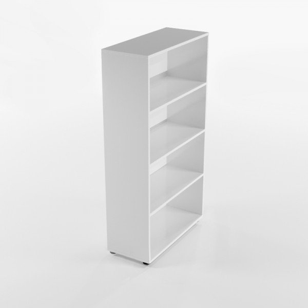 Nova Basic White Bookcase With 3 Shelves