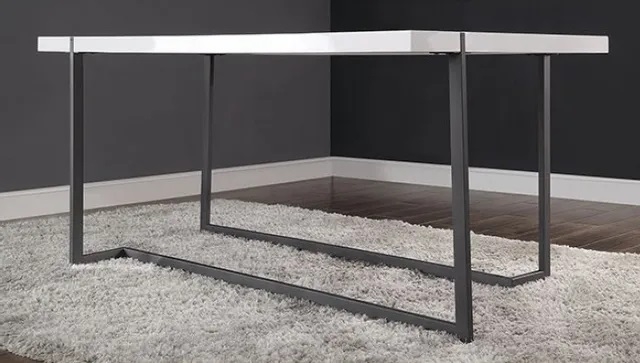 Alisha Wood/Metal Rectangular Dining Table