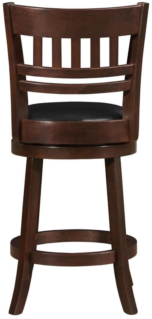 Edmond Transitional Faux-Leather Swivel Counter Height Chair