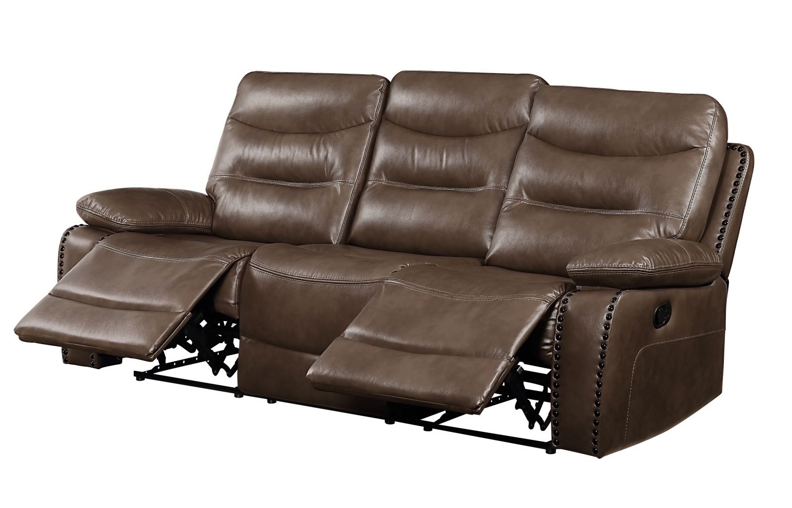 Aashi Leather-Gel Match Reclining Sofa