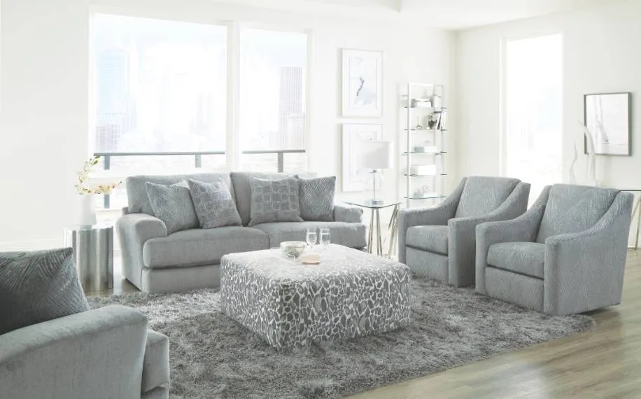SM Lamar Fabric Chenille Sviwel Armchair