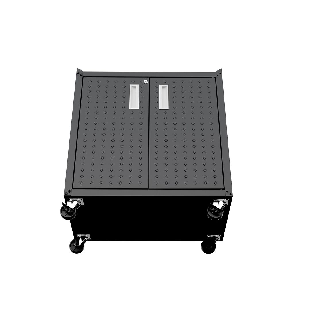 Fortress Textured Metal 31.5-inch Garage Mobile Cabinet w/2 Adjustable Shelves