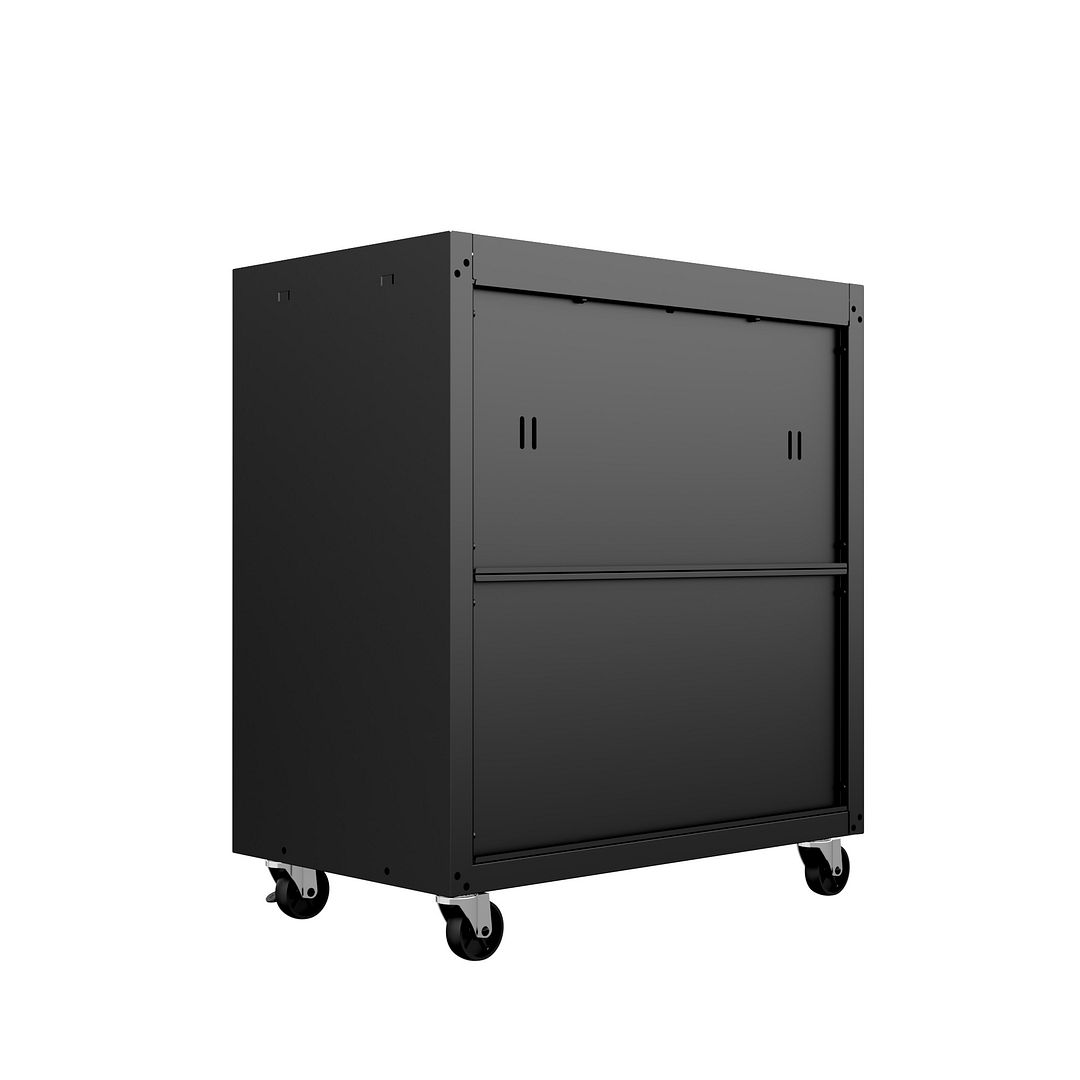 Fortress Textured Metal 31.5-inch Garage Mobile Cabinet w/2 Adjustable Shelves