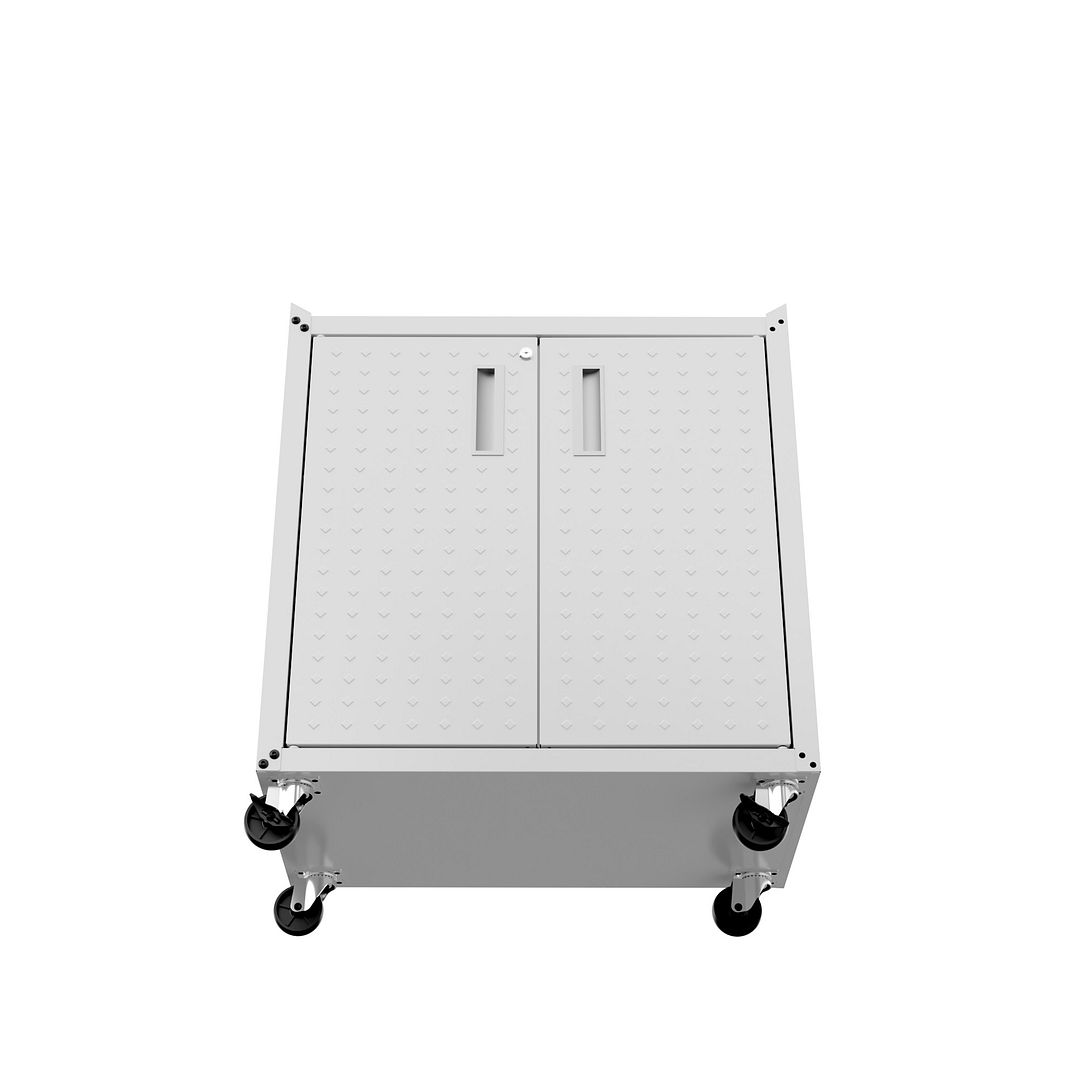 Fortress Textured Metal 31.5-inch Garage Mobile Cabinet w/2 Adjustable Shelves