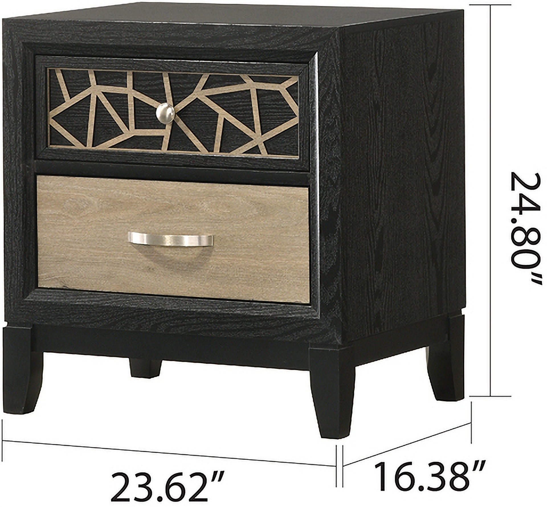 Selena Fabric/Wood Regular Bedroom Set