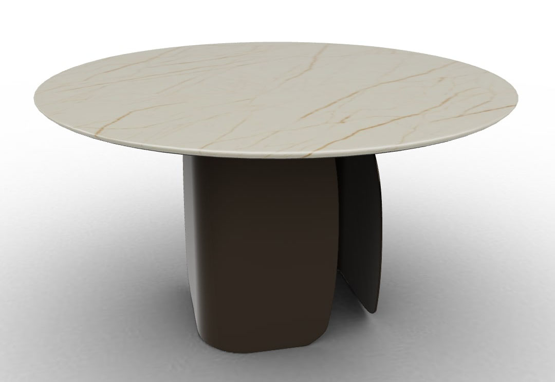 Twins Metal/Ceramic Round Dining Table