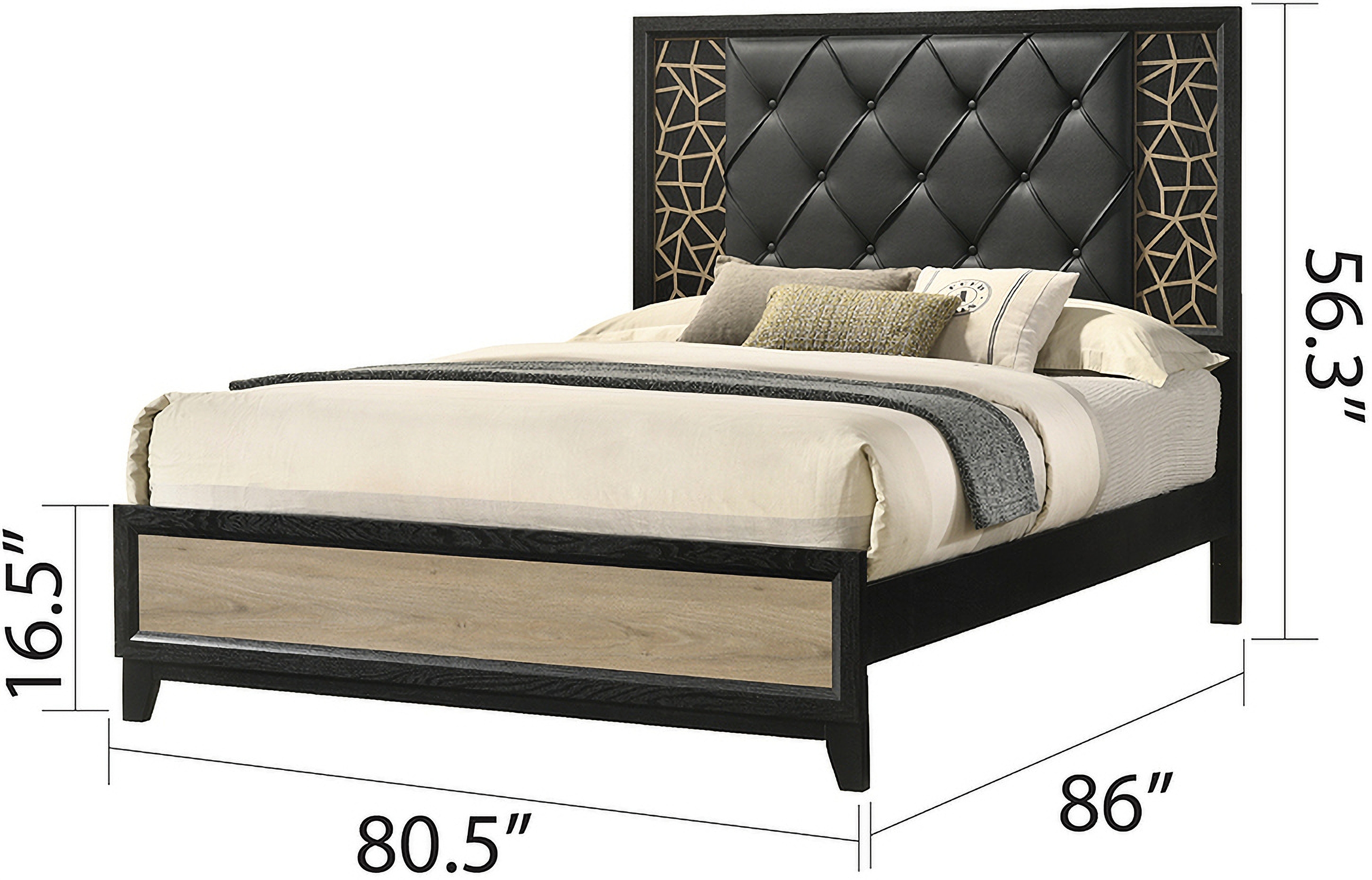 Selena Fabric Upholstered King Size Bed