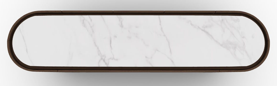 Lake Wood/Ceramic/Metal Sideboard w/5 Doors