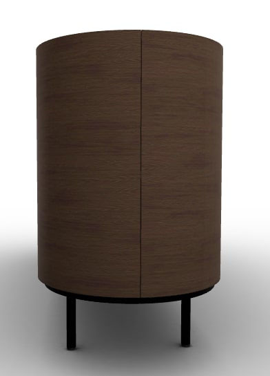 Lake Wood/Ceramic/Metal Sideboard w/4 Doors