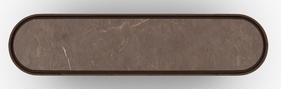 Lake Wood/Ceramic/Metal Sideboard w/5 Doors
