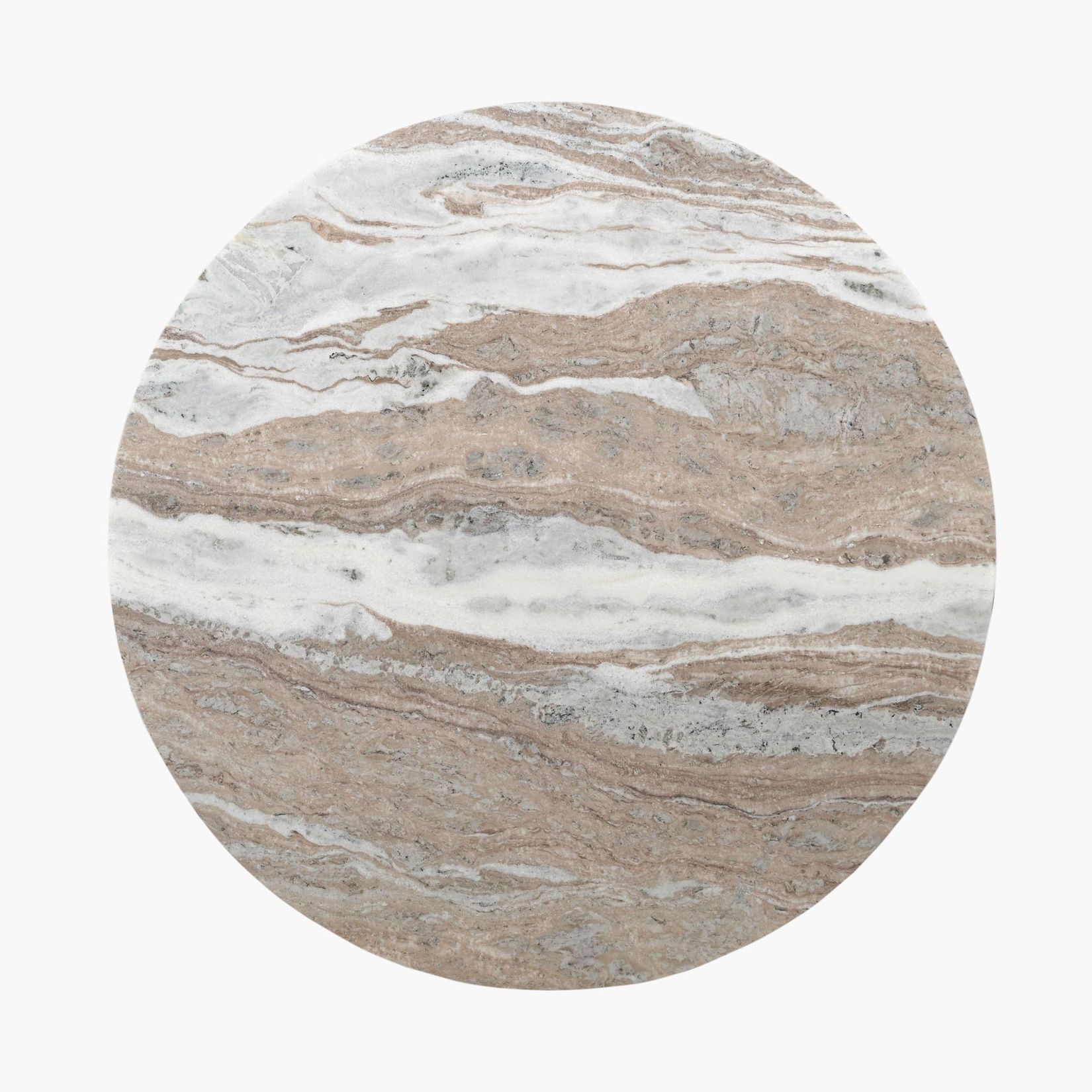 Kaleidoscope Round Wood/Marble Top Dining Table