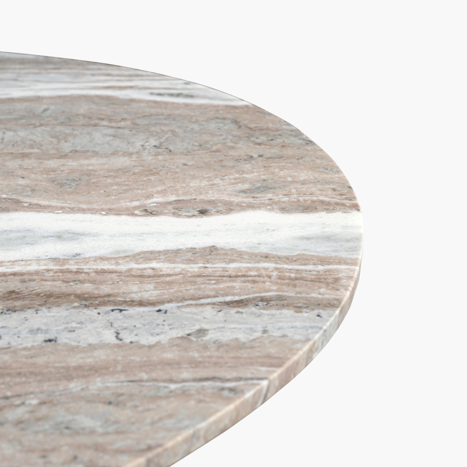 Kaleidoscope Round Wood/Marble Top Dining Table