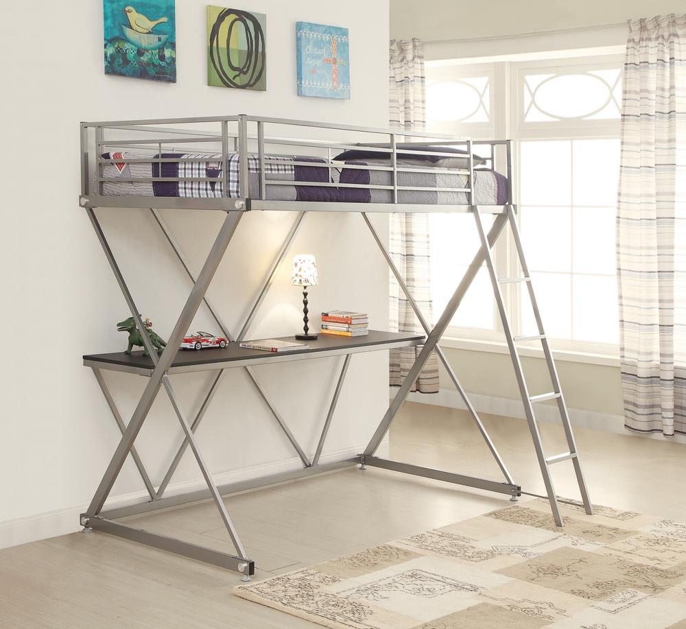 Hyde Steel Workstation Loft Bed, Twin Size