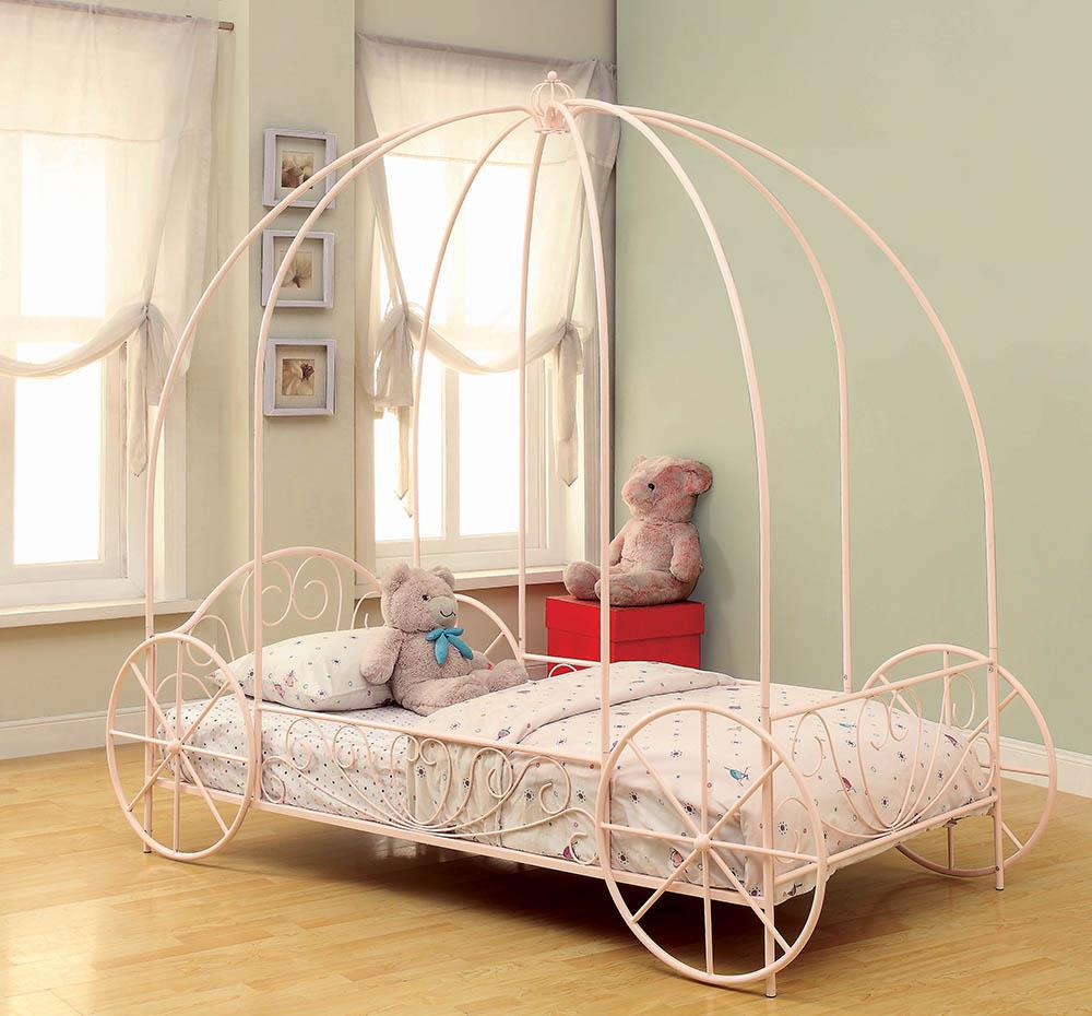 Massi Steel Canopy Bed, Twin Size