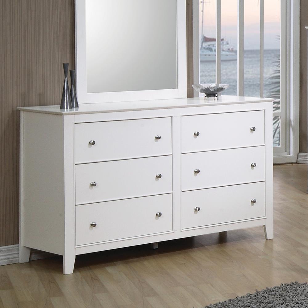 Selena Wood Double Dresser w/6 Drawers
