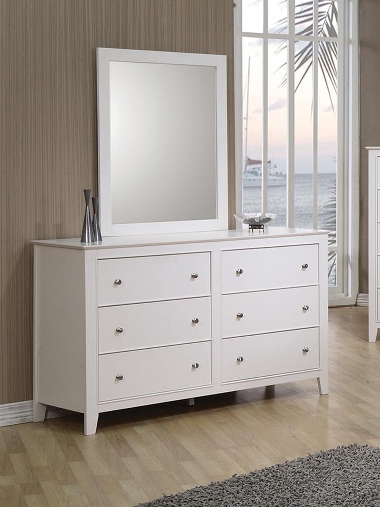 Selena Wood Double Dresser w/6 Drawers
